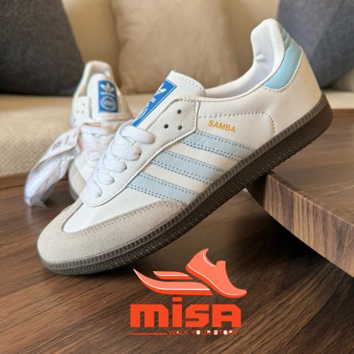 Adidas Samba (White / Blue) - اديداس سامبا (أبيض /...