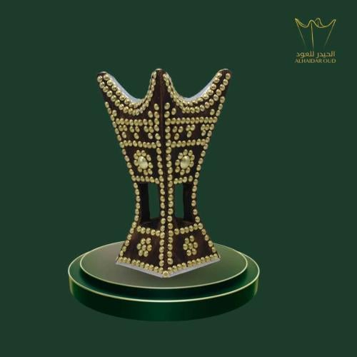 مبخرة حائلية صناعة يدوية - قمور ذهبي دائرية -