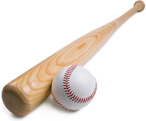 Baseball bat with ball