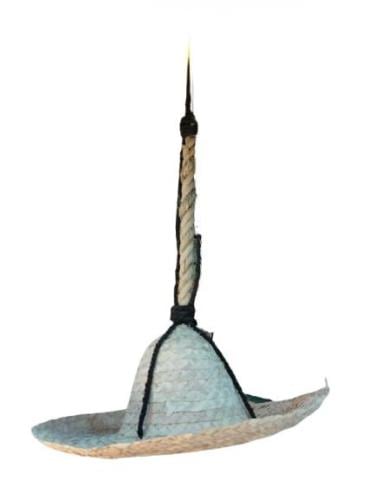 Handheld hanging lamp with a hat design