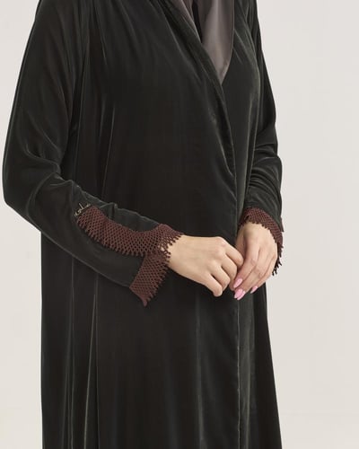 مخمل زيتي بشك بني - Aw 017