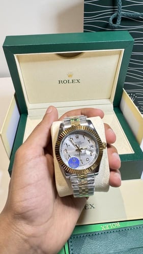 رولكس ارقام عربي اطار ذهبي