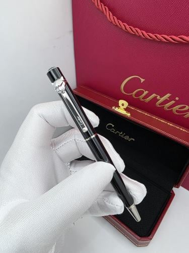 قلم كارتير بانثر فضي اسود الجديد