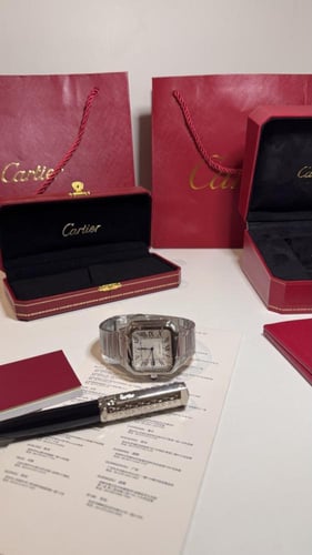 طقم ساعه وقلم كارتير