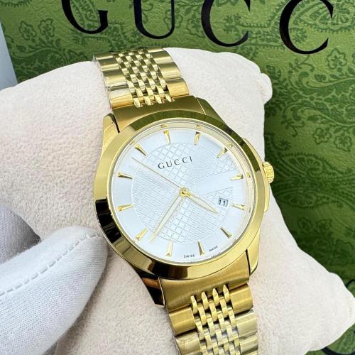 ساعة قوتشي الرجالية ذهبي