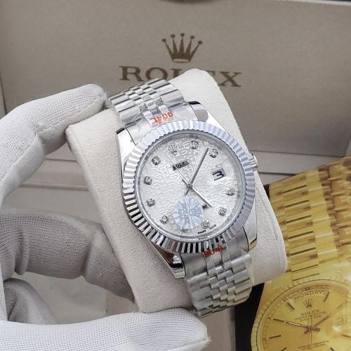 رولكس رجالي ابيض نقش خاص