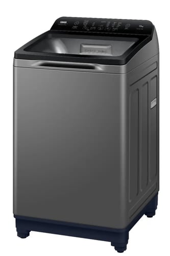 غسالة هام إنفرتر تعبئة علوية، 15 كجم، 8 برامج، فضي...