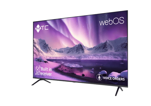 شاشة ام تي سي 75 بوصة دقة 4K UHD ذكي مع حامل جداري...