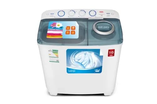 غساله هام حوضين 10 كيلو أبيض HWM10000-21N