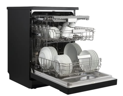 غسالة صحون هام 3 ارفف و14 مكان 9 برامج اسود HMDW14...