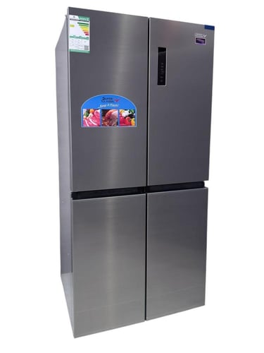 سوبر كلاسيك ثلاجة 4 أبواب إنفرتر 17.3 قدم فضي – مو...