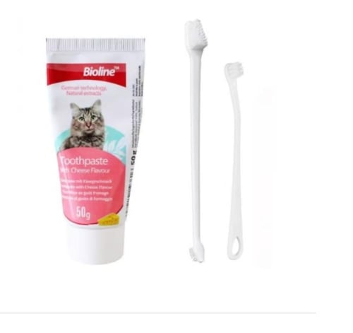 معجون اسنان للقطط بايو لاين مع فرشاة تنظيف لأليفك...