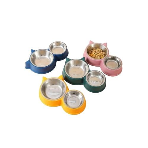 صحن اكل مزدوج ستيل