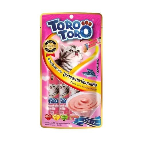 مكافأة للقطط تورو كريمي بالتونا المجففة 15×5جم