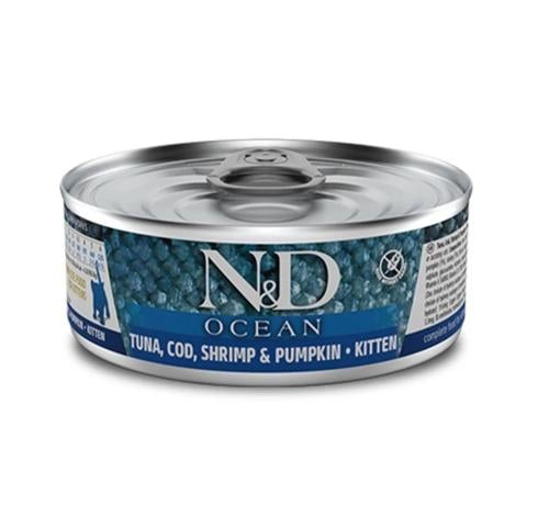 فارمينا طعام رطب للقطط الصغيرة n&d بنكهة التونة 70...