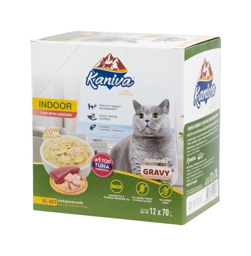 كرتون كانيفا اندور طعام للقطط المنزلية بالتونا وال...