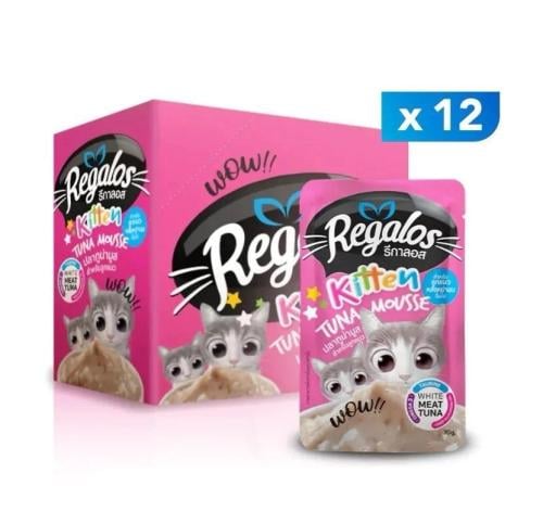 كارتون ريقالوس طعام للقطط الصغيره بطعم التونا والج...