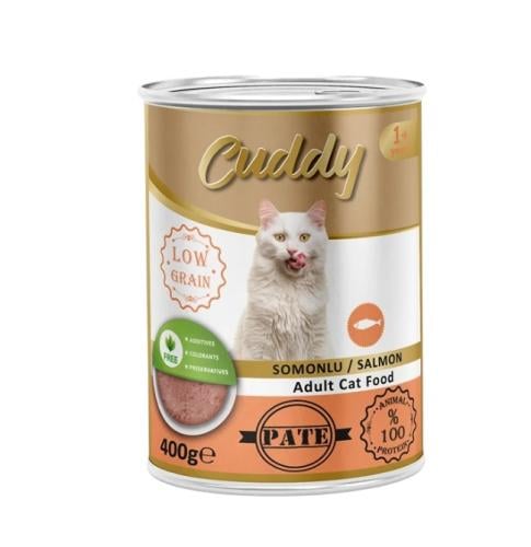 اكل القطط البالغة بنكهة السلمون كودي 400جم - cuddy