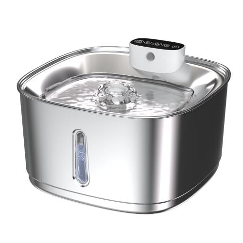 نافورة قطط ستيل مع مستشعر حركه سمارت بحجم 2.8 لتر