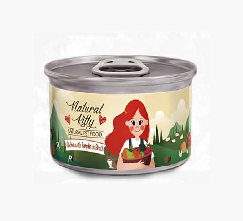 ناتشورال كيتي دجاج مع اليقطين طعام رطب للقطط بالمر...