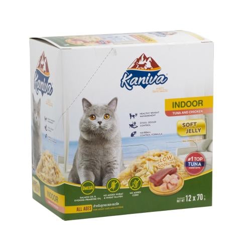 كرتون كانيفا اندور طعام للقطط المنزلية بالتونا وال...