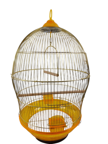 قفص بيضاوي كبير ذهبي