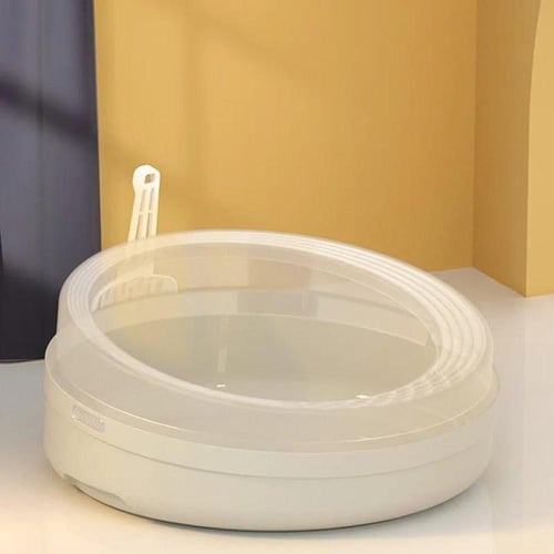 صحن رمل للقطط بلاستيك كبير