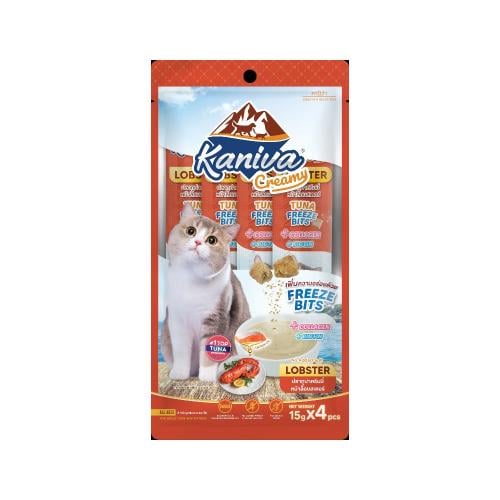 كانيفا مكافأة كريمية للقطط بالتونة واللوبستر وقطع...