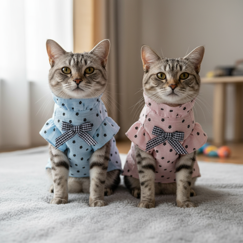 ملابس قطط والبوبي مقاسات والوان مختلفه