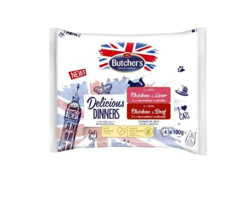 بوتشرز ديليشيز دينر طعام رطب للقطط بالجيلي 2 كبد +...