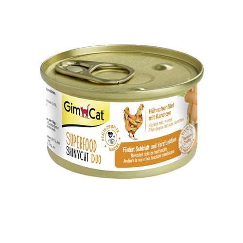 طعام قطط رطب جيم كات بشرائح الدجاج مع الجزر 70 جم