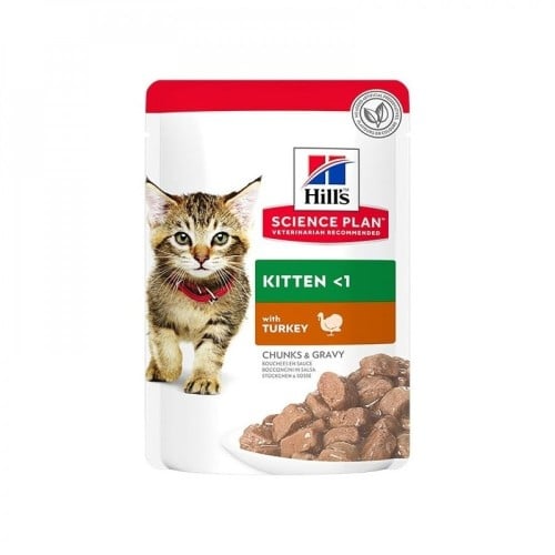 هيلز اكل رطب للقطط الصغيرة بالديك الرومي 85 جم