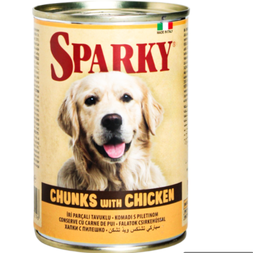 اكل كلاب سباركي بقطع الدجاج 1250 جم