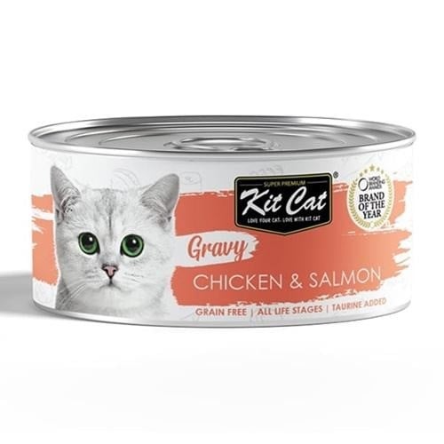 كيت كات طعام رطب للقطط بنكهة الدجاج و السالمون بال...