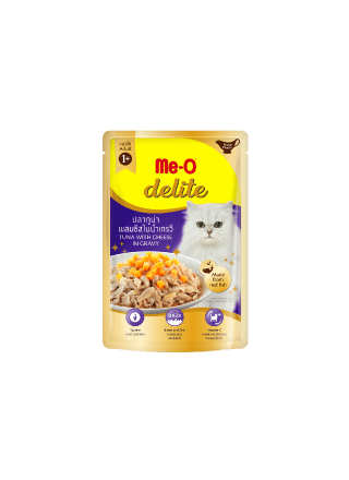 MeO Delite تونة بالجبنة في مرق ظرف 70 جرام