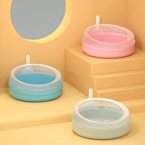 صحن رمل للقطط بلاستيك كبير