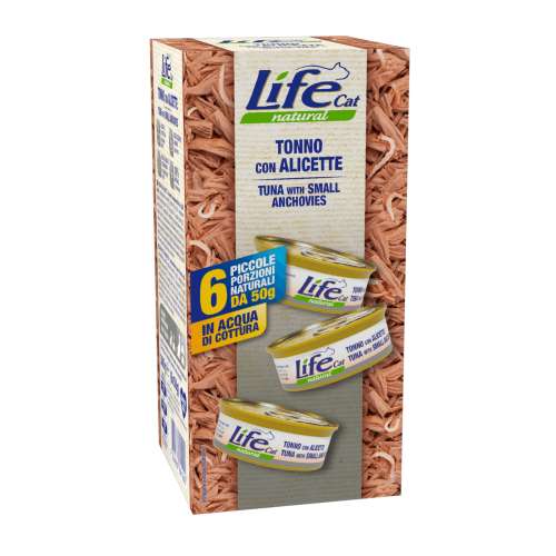 معلبات لايف كات طعام رطب للقطط بالتونا مع سمك الان...