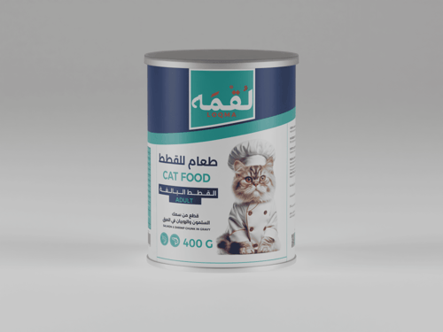 لقمة اكل قطط رطب بقطع السلمون والروبيان 400جم