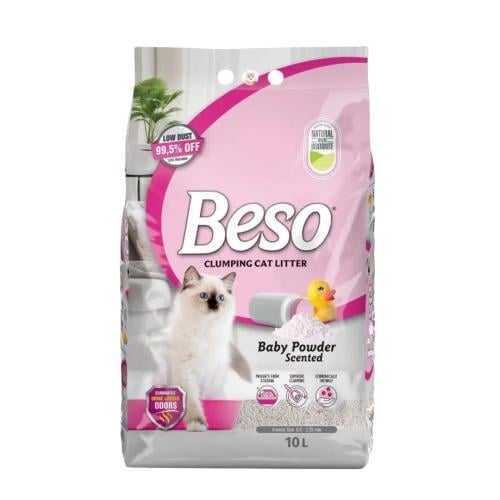 رمل بيسو 10 لتر برائحه بيبي باودر