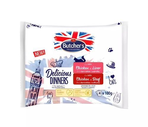 بوتشرز ديليشيز دينر طعام رطب للقطط بالجيلي 2 كبد +...