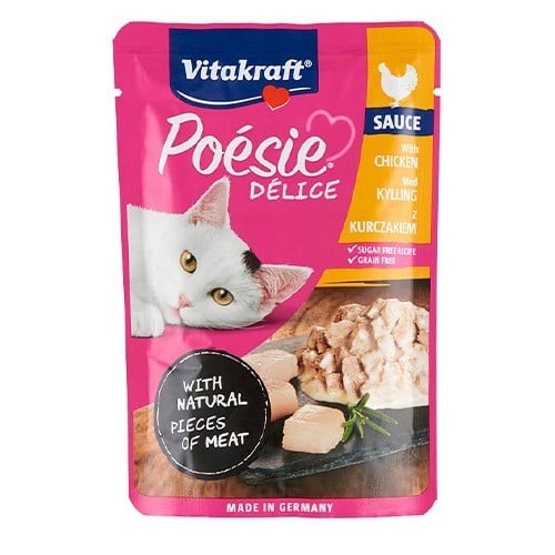 فيتا كرافت اكل رطب للقطط اظرف بالدجاج مع الصلصة 85...