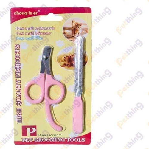 مقص اظافر ومبرد للقطط والكلاب الوان مختلفه