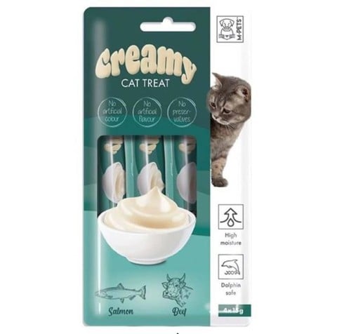 مكافآت للقطط ام بتس بالسالمون واللحم البقري 4×15 ج...