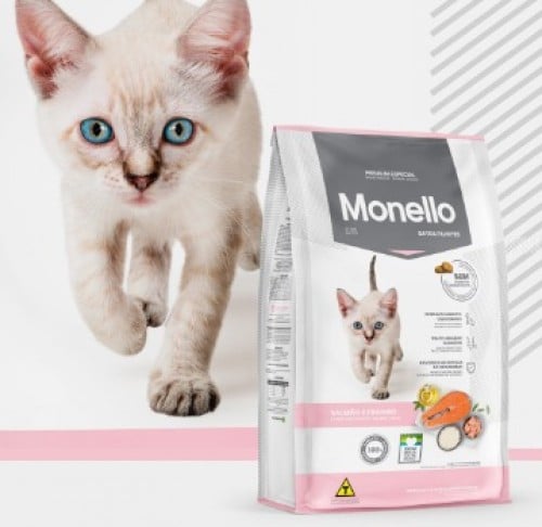 اكل قطط مونيلو monello cat food بالسلمون والدجاج ل...