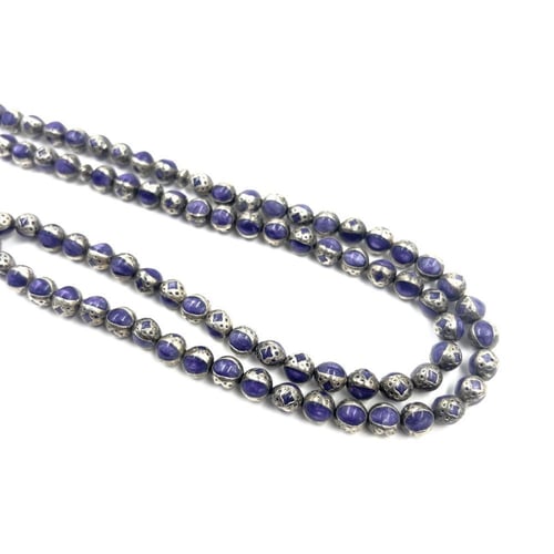سبحة امازيت تقسيم 33×3 مطعّمة بفضة 925