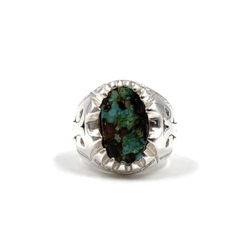 خاتم فضة رجالي 925 بحجر فيروز حسيني