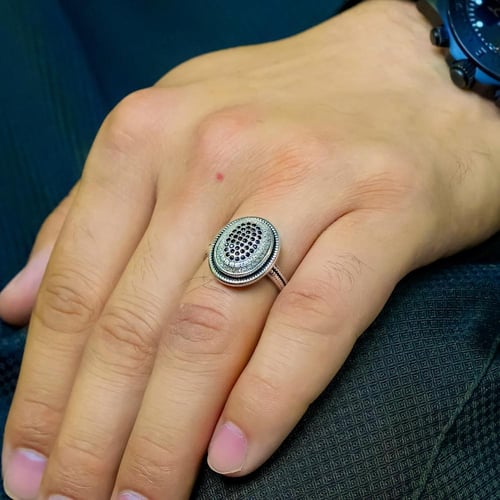 خواتم حجر زركون رجالي فضة 925