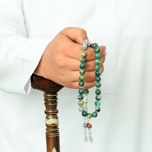 سبحة عقيق مكسر 33 خرزة – أناقة هادئة