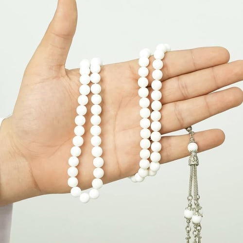 هدية راقية من مسابح عقيق ثلجي