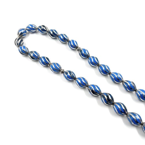 سبحة فضة مرصعة حجر فيروز